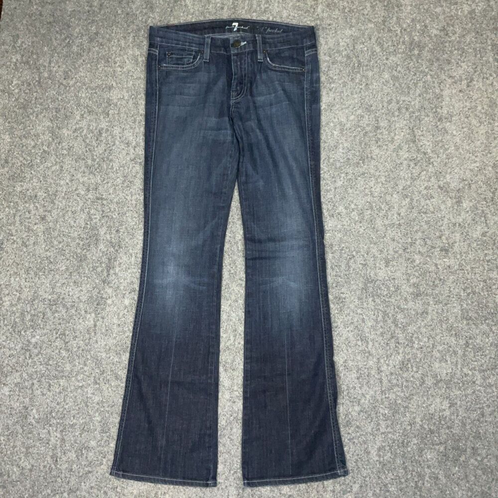 7 for all manking Jeans Womens Size 28 Blue A Pocket